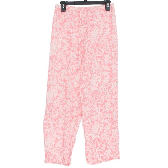 Oscar De La Renta Pajama Set Pink Label Boho Spring Summer Floral Pink Small - Picture 3 of 8
